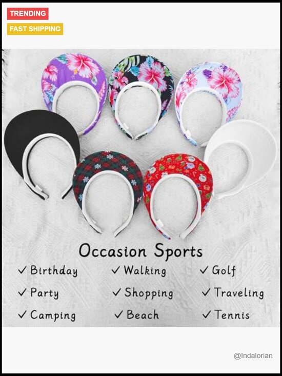 3 Pack Sports Sun Visor Hat with Adjustable Clip On Visors for Outdoor Golf main image 6